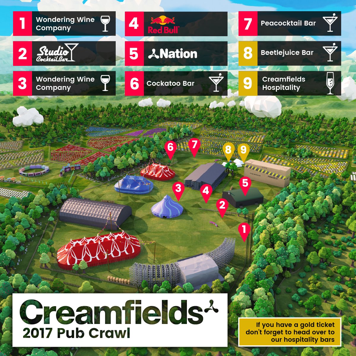 Creamfields's tweet photo. Pub Crawl anyone? #CreamfieldsPubCrawl 🤔 🍻🍹🍷🍸🍾 
👉 https://t.co/8FvcZTle2s  
#Creamfields2017 https://t.co/CSCqEYCwyc