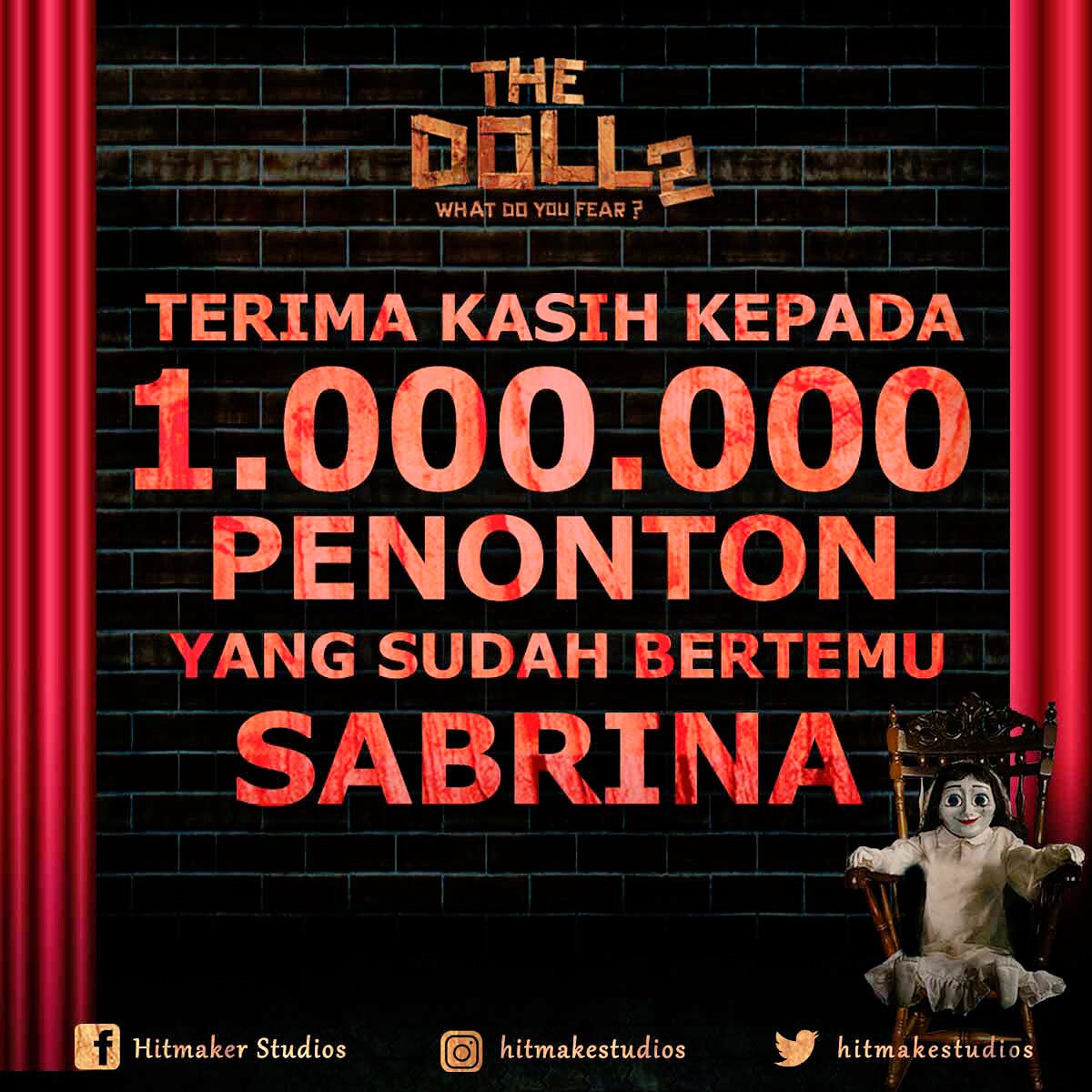 Terima kasih kepada 1 juta penonton yg telah nonton "The Doll 2". "The Doll 3" is coming soon...