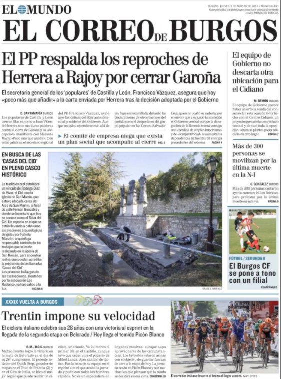 esRadio_CyL's tweet photo. 🗞️Las #portadas de los diarios @edigrup en #CastillayLeón. No te pierdas @DiarioCyLMundo, @diariodeleon, @diariodesoria y @correodeburgos https://t.co/0QypQZIqRt