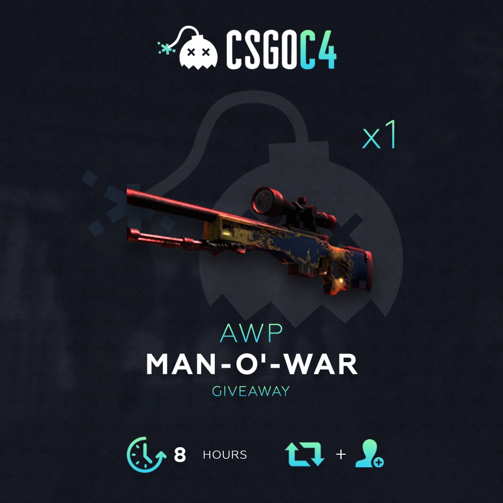 csgoc4's tweet image. 💣AWP MAN-O'-WAR

✅RT+Follow @csgoc4 +Tag 2 Friends
💸Get+100% for deposit with code "TEST" bit.ly/2ua0wTP      

Winner in 8 hours