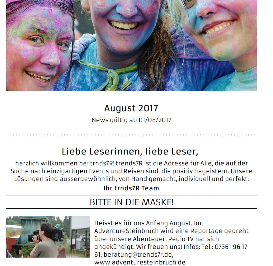 ASteinbruch's tweet image. Die neue #Eventpost Ausgust 2017 ist Online! Gleich mal reinschauen bit.ly/2vkPTNO Zur Homepage: adventuresteinbruch.de