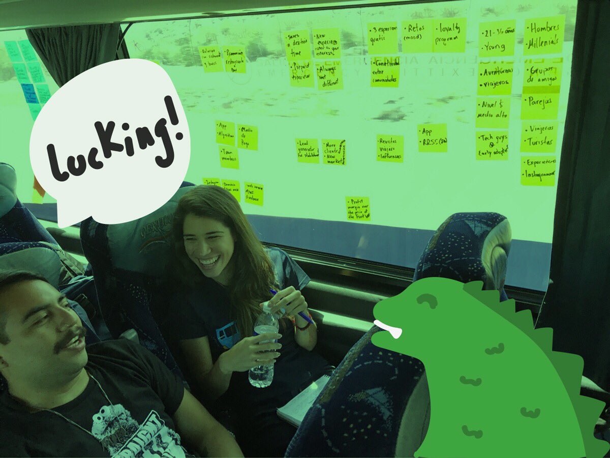 luckingapp's tweet photo. @luckingapp the way to break out of your routine 💃🏻🕺🏼by creating new experiences based on your interests.
#startupbus #mexabus2017 https://t.co/NjrHHNwCJg