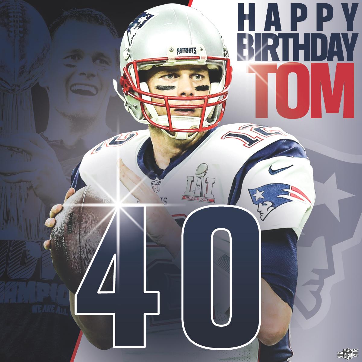5 x Super Bowl Champion
4 x Super Bowl MVP
2 x NFL MVP

Happy 4  0  th Birthday, Tom Brady 
