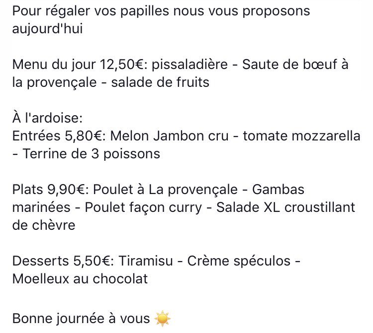 Laliberte44's tweet photo. Propositions du jour #SaintNazaire #restaurant #bonnejournee https://t.co/kHaxHlfZZr