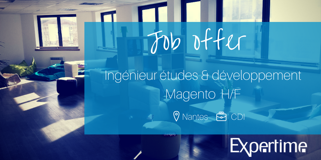 ExpertimeRH's tweet photo. [OFFRE D'EMPLOI] Ingénieur études et développement Magento H/F #Nantes #CDI Pour postuler RDV sur https://t.co/ZbbTopHxUP https://t.co/L4F6AhIBCt
