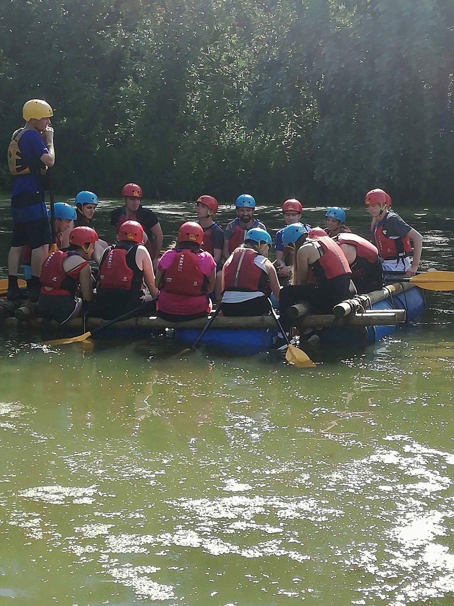 team1910's tweet photo. Throwback thursday to team raft building!!  @NCS @YouthFederation @NCSCheshireWest #teamwork https://t.co/3570pDNgOg