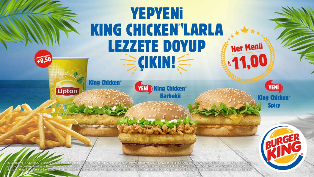 Deepo Outlet Burger King'in yepyeni King Chicken'ları ile lezzete doyup çıkın😋