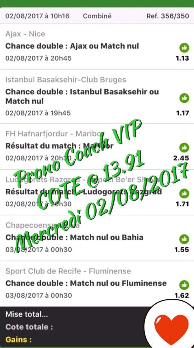 Pronocoach1's tweet image. PRONO COACH VIP

FOOT @ 13.91 ✅

Tous nos MISSILES sont disponibles uniquement sur notre VIP

#ParionsSport #TeamParieur #MortalCombo