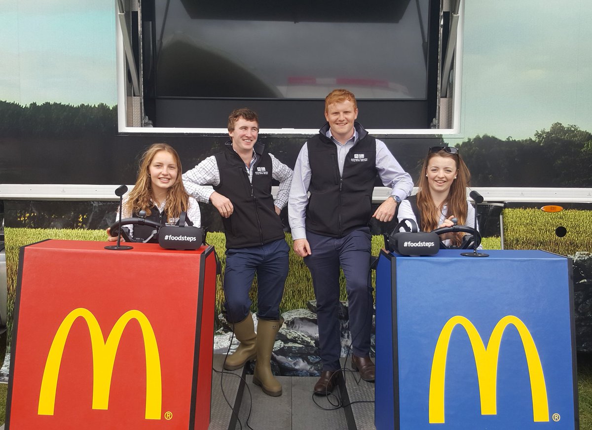Lauratalbot94's tweet photo. #Progressiveyoungfarmer alumni are with us at @Countryfilelive today with the @McDonaldsUKNews #foodsteps truck showcasing our supply chain! https://t.co/uODBZ9MbLz