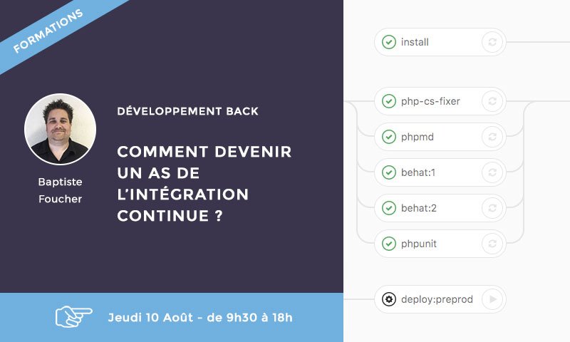 TroopersAgency's tweet image. Venez vous former à l'#integrationcontinue avec Baptiste jeudi prochain ! 🤟 =&amp;gt; bit.ly/2hpz8LH #workshop #GitlabCI #Behat #formation