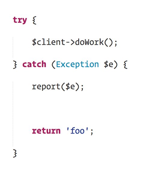 taylorotwell's tweet image. New "report" helper in 5.5. Use it a lot in my stuff. Report exceptions using exception handler "report" method without stopping request. ✌️