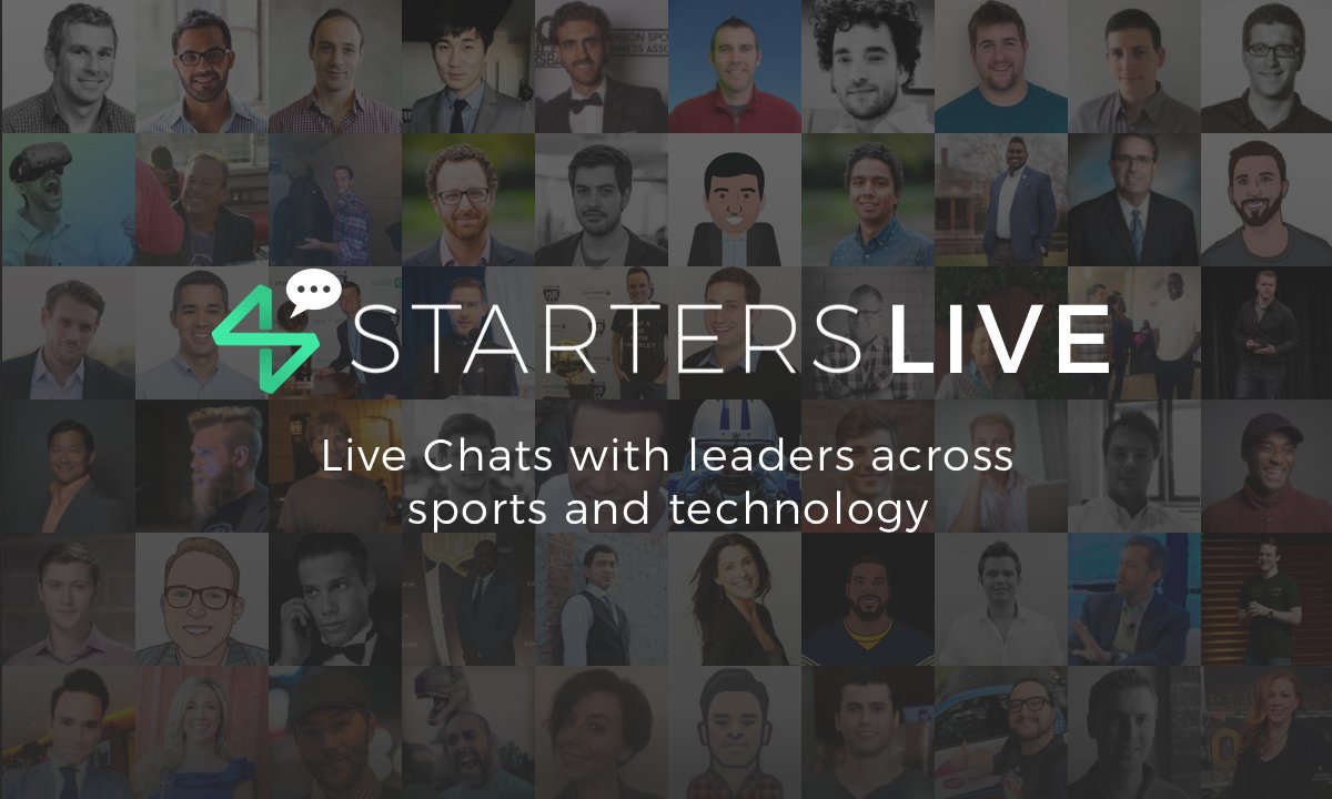 💬Announcing #StartersLIVE: Live Chats with leaders in the #sportstech industry! Learn more here: blog.starters.co/starterslive-2… #WeAreStarters