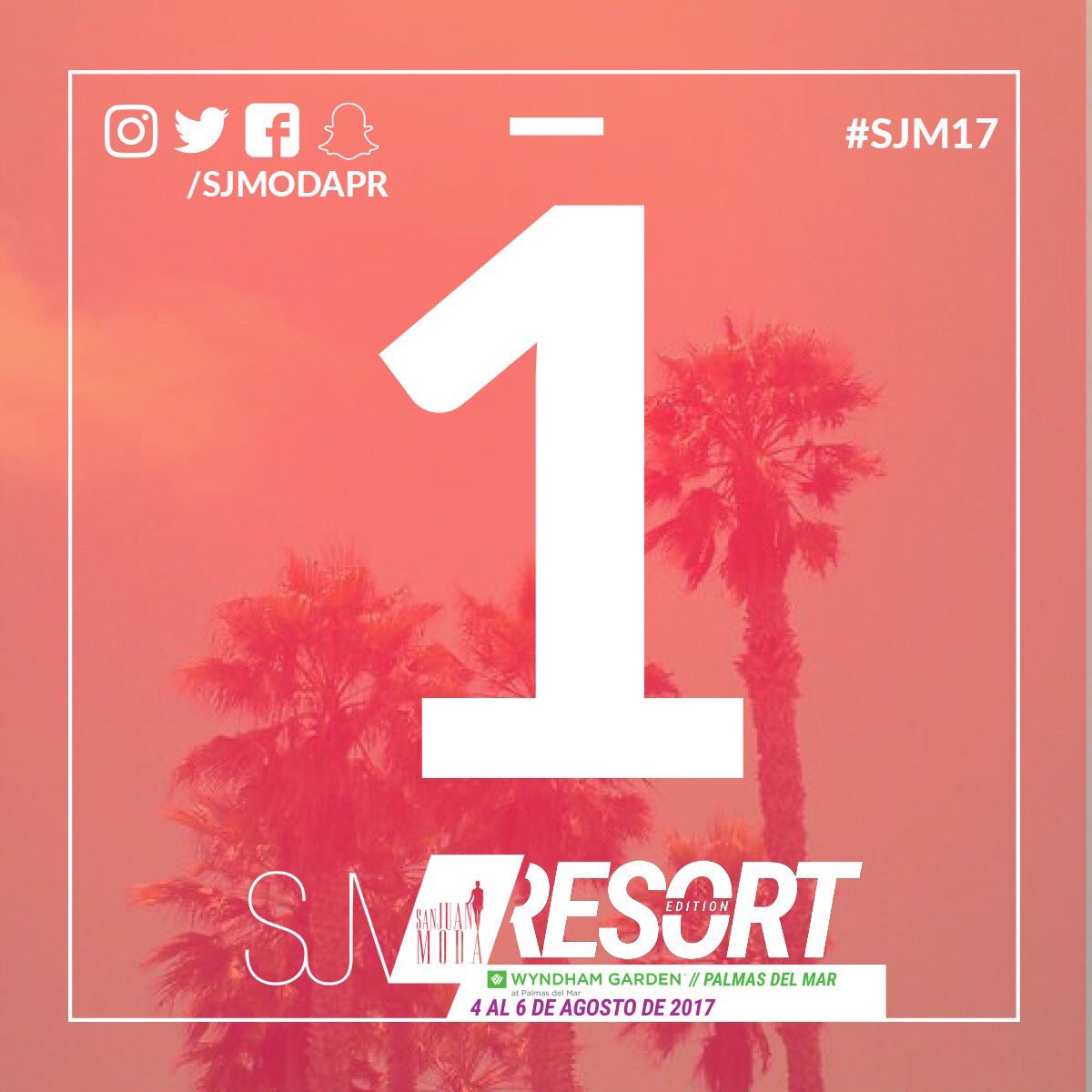A ley de un día para que disfrutes con nosotros y culmines tu verano en el San Juan Moda Resort Edition 2017 En el hotel <a href="/WyndhamPalmas/">Wyndham Palmas Beach and Golf Resort</a> #SJM