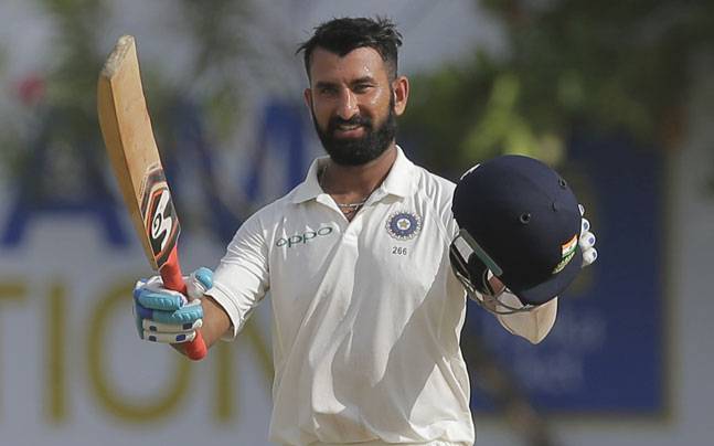 IamSateeshM's tweet photo. #SLvIND #cheteshwarpujara 128* &amp; crossed 4000 runs in test career and @ajinkyarahane88 scored 103*. #Congratulations  to both of #you👍👏 https://t.co/s2sb4mhAPE