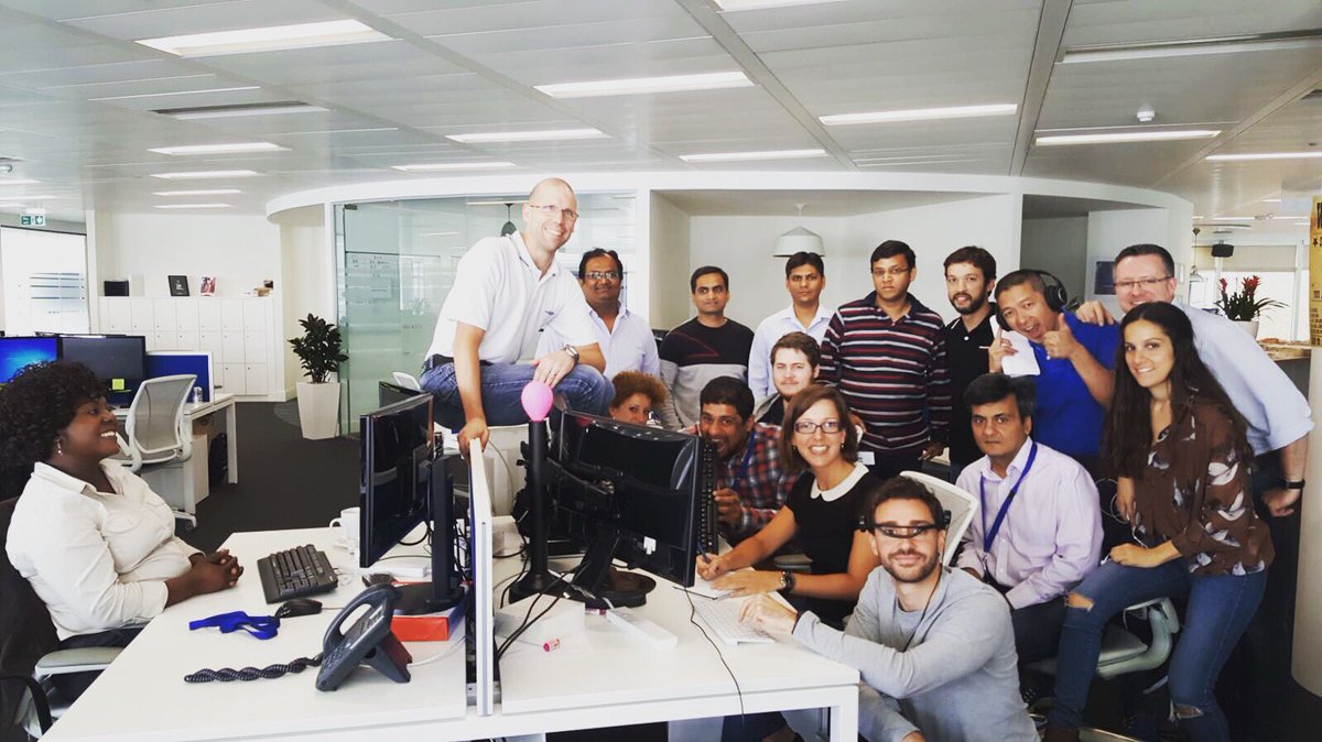 JoinCornerstone's tweet photo. #openplan is so much fun! @AmerAlkawareet we have taken over your desk! 👨‍💻👍🏼😂 #csodlife https://t.co/edw0C0HECm