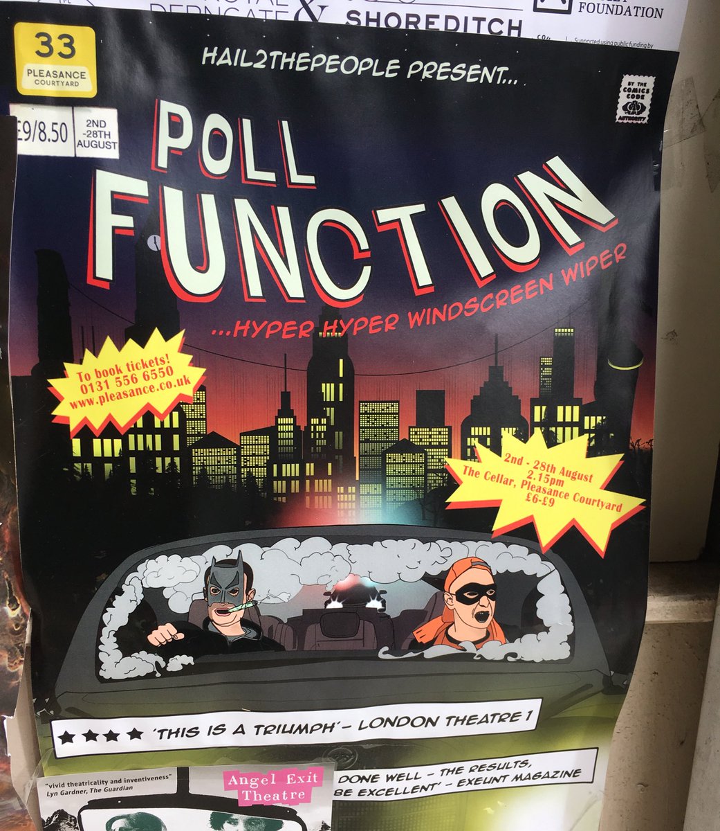 KanePower1's tweet image. Just seen #pollfunction @ThePleasance WOW! Go see this fab performances and writing! OOOOSH OOOSH @hailtothepeople