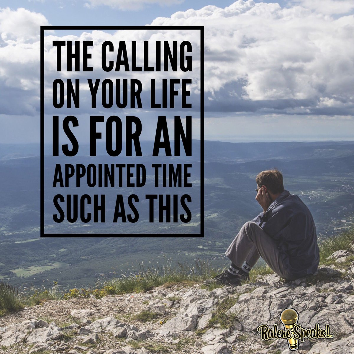 RaleneSpeaks's tweet photo. The calling on your life is for an appointed time such as this. #Walkintoit #Problems2Potentials
#RaleneSpeaks #Share #ThanksForSharing https://t.co/tRP2CrRjnM
