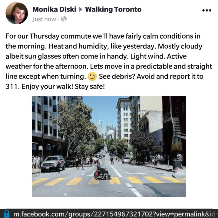 MonikaD7ski's tweet photo. Keep on walking folks! #commute #sharetheroad #walkto #letsgo #walk2work #toronto #yyz #visionzero https://t.co/jO9U3iAzDE