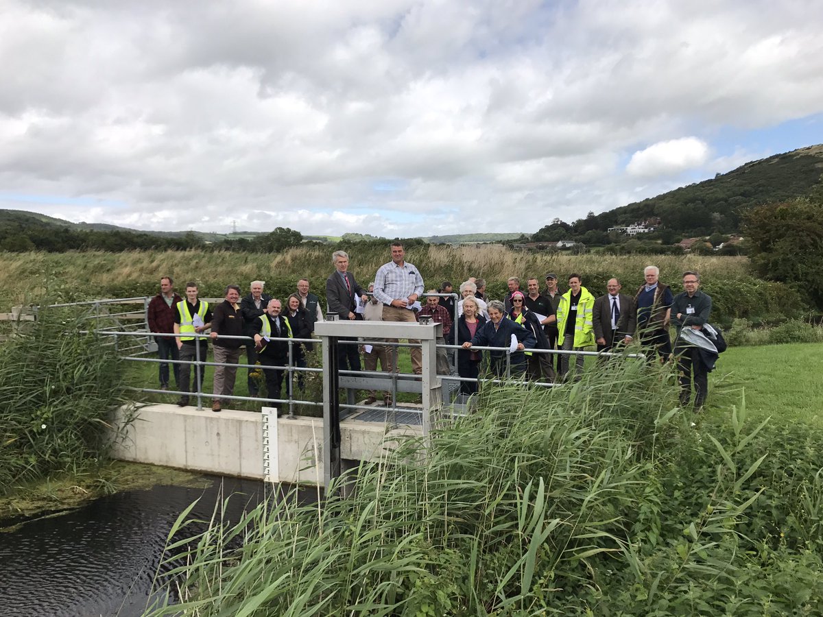 IDBsomerset's tweet image. Axe Brue IDB inspecting the new @IDBsomerset Old River Axe Outfall: helping protect rural communities in #Somerset from flooding