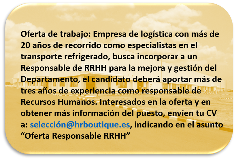 carolbr670's tweet photo. #OfertadeTrabajo Rpble. de RRHH  mejora y consolidación gestión de talento en empresa referente en ámbito logística seleccion@hrboutique.es https://t.co/xZPxwyLEHA