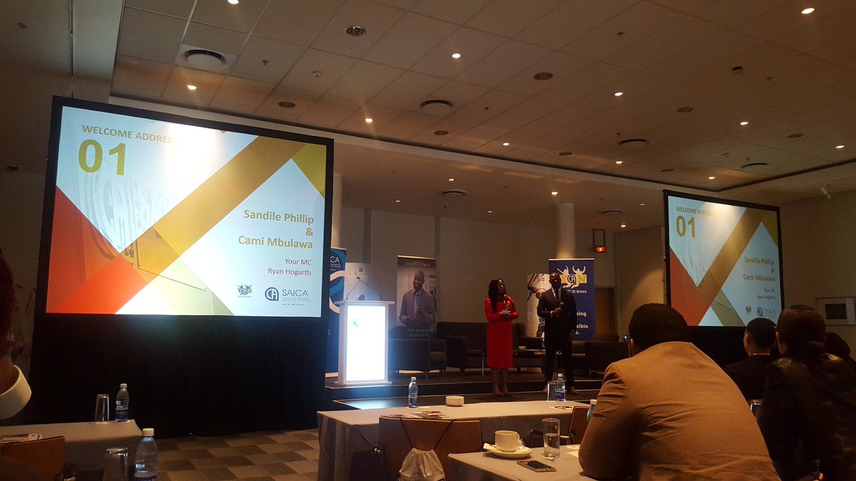 jmmojapelo's tweet photo. Cami Mbulawa and @SandilePhillip delivering opening address at #YCAN2017. @saica_ca_sa https://t.co/dhUJPhAflT
