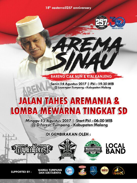 keceng_'s tweet photo. Monggo lap.Tumpang kab.Malang jawatimur @sudjiwotedjo @NUgarislucu @We_aremania @caknundotcom @kiaikanjeng
 #AREMASINAU #RENUNGANKEBHINEKAAN https://t.co/Z8Zaj6soBp