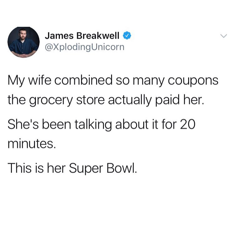MensHumor's tweet photo. LOL! "This is her Super Bowl" https://t.co/WRHi0m6saV