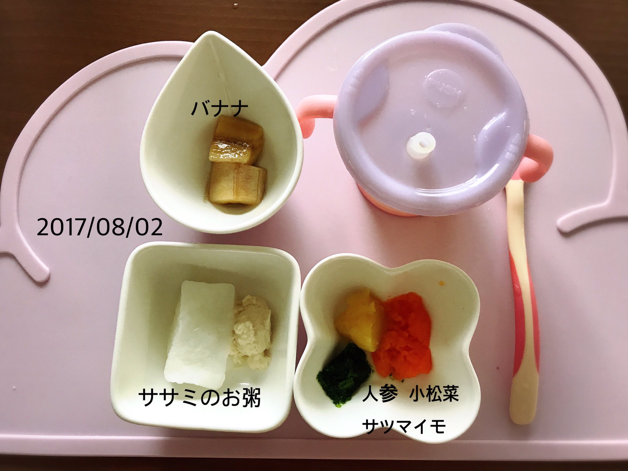 ゆき 昨日の ササミ 始めました 1回の目安量の半分程しか食べてないみたいなので 完食できるよう頑張ってます 30分かかります 離乳食初期 離乳食初期後半 生後7ヶ月 もう中期だ 明日から2回食 T Co Vqw40hzcov Twitter