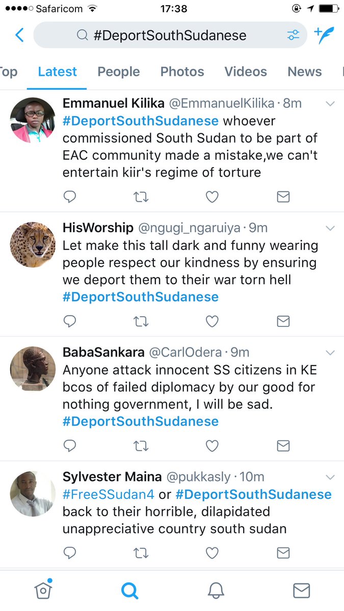 nyamoriv's tweet photo. #KOT should'nt direct their anger to innocent #SouthSudanese seeking protection in Kenya #IWelcome and we can't allow #DeportSouthSudanese https://t.co/l6D6Ogi3UH