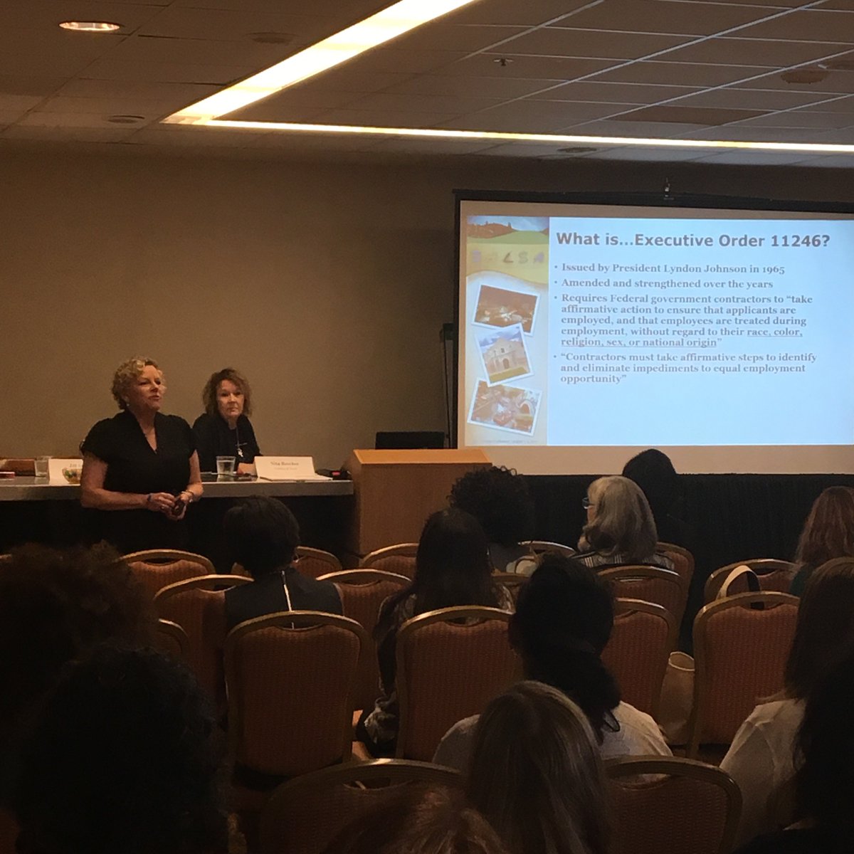 fortneyscott's tweet photo. @HJMBeecher & @jsmith_wphr talking strategy beyond #EEO data at the 2017 #NILG conference. #OFCCP #WorkPlaceHR https://t.co/xLwY5JBNjh
