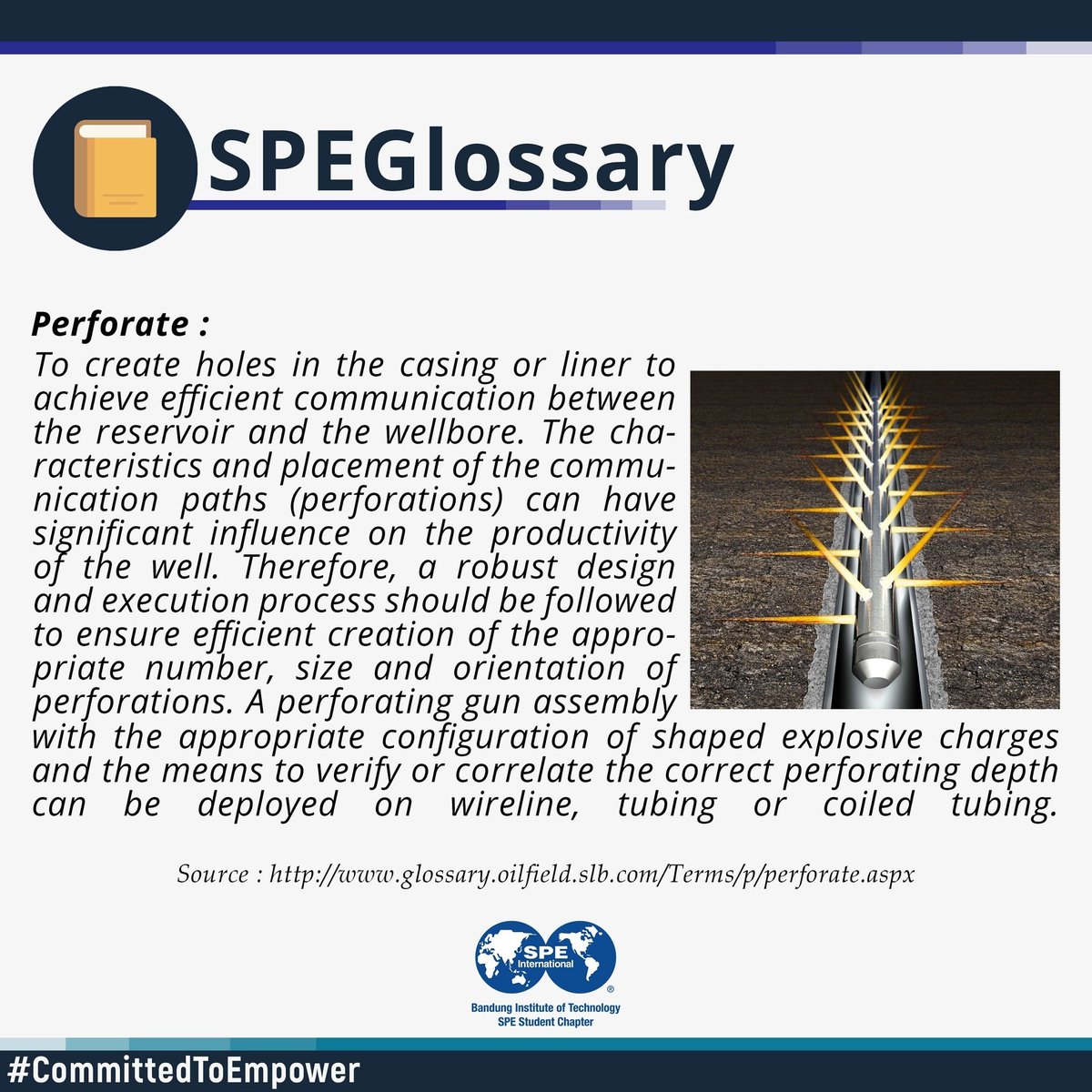 speitbsc's tweet photo. SPEGlossary - Perforate

#CommittedToEmpower https://t.co/HmtK507dF6