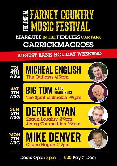 Only 4 more sleeps till <a href="/MikedenverMike/">Mike Denver Music</a> hits <a href="/FarneyMusicFest/">Farney MusicFestival</a> for the 5th time in a Marquee in Carrickmacross August Bank Hol Monday