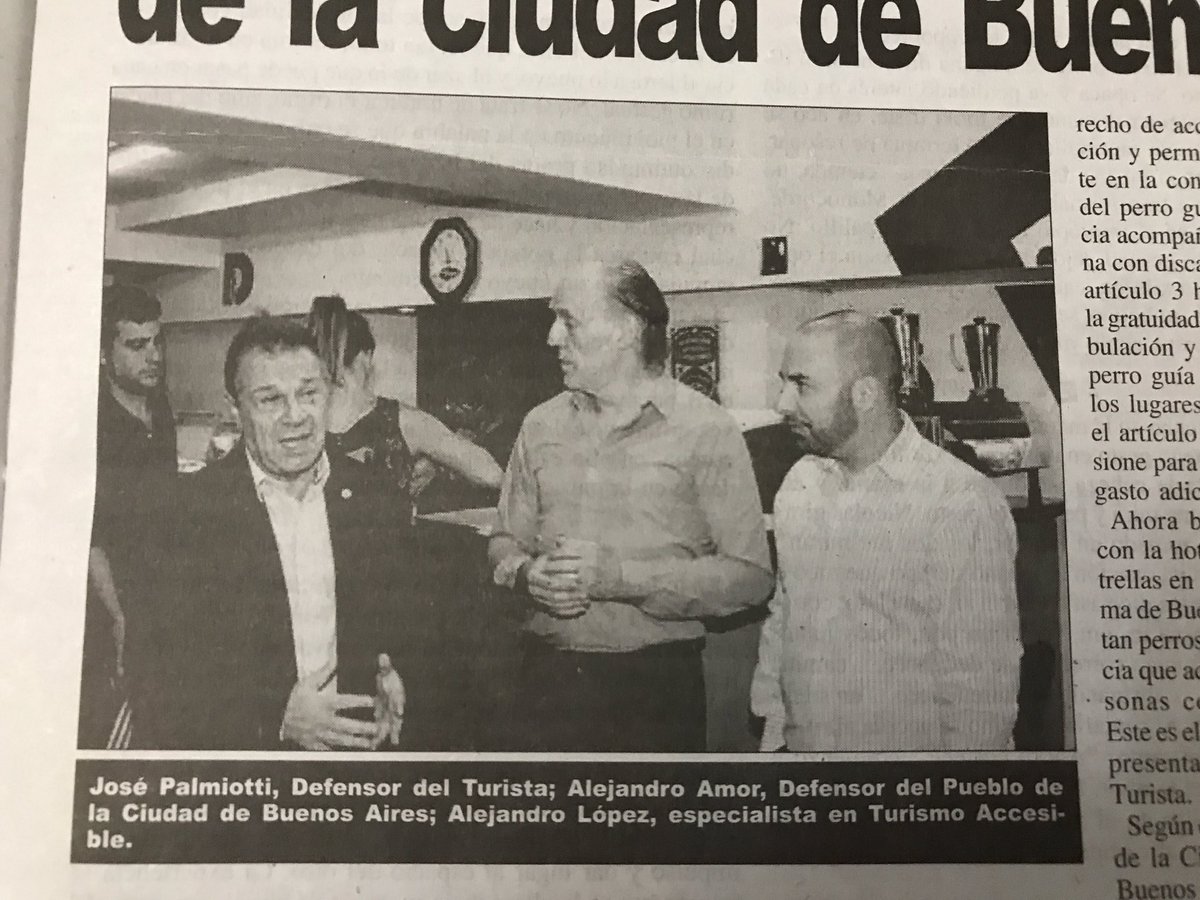 Gracias <a href="/elcisnediscap/">Periódico El Cisne</a> por publicar mi nota sobre la Accesibilidad en hoteles de #BuenosAires - informe de la <a href="/Def_Turista/">DefensoríaTurista</a> <a href="/DefensoriaCABA/">Defensoría del Pueblo CABA</a>