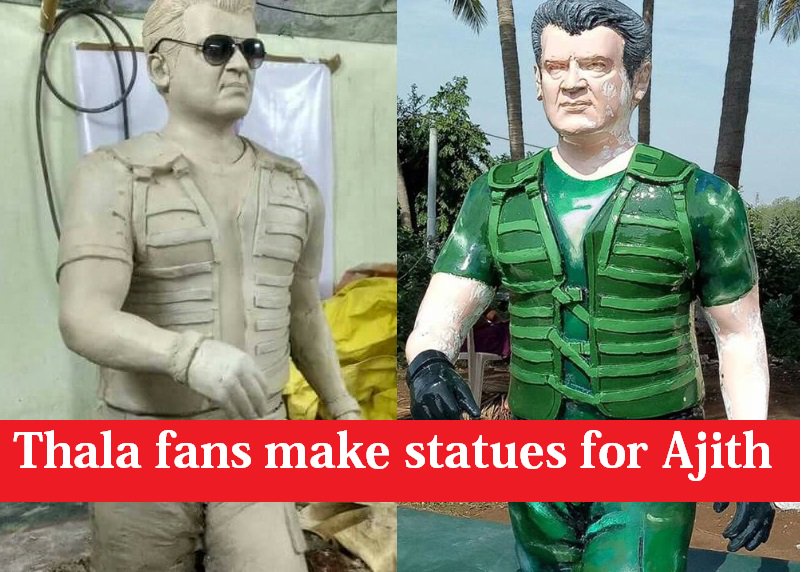 cinema231's tweet photo. #Thalafans make statues for #Ajith on his 25th anniversary - --> https://t.co/XshgJMG3X6 #thala #AjithStatue #AjithFans https://t.co/zB8hmk1GId