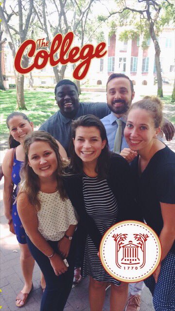 CofCAdmissions's tweet photo. This dream team is ready to talk application with you Friday via Snapchat (@thecofc)! #cofc22 #applicationnation #admissionscounselors https://t.co/Ze0zPG0dTZ