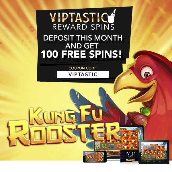 SlotasticVIP's tweet image. VIPs, get August started with 100 #FreeSpins on our latest #slot Kung Fu Rooster! goo.gl/85oAi2