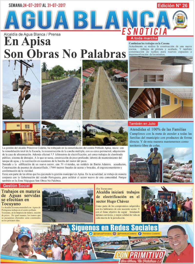 mariggil's tweet photo. Desde Agua Blanca Vamos con Todo porque socialismo es calidad de vida para toda  nuestra gente @NicolasMaduro @VamosPrimitivo https://t.co/9JxNYUfoXT