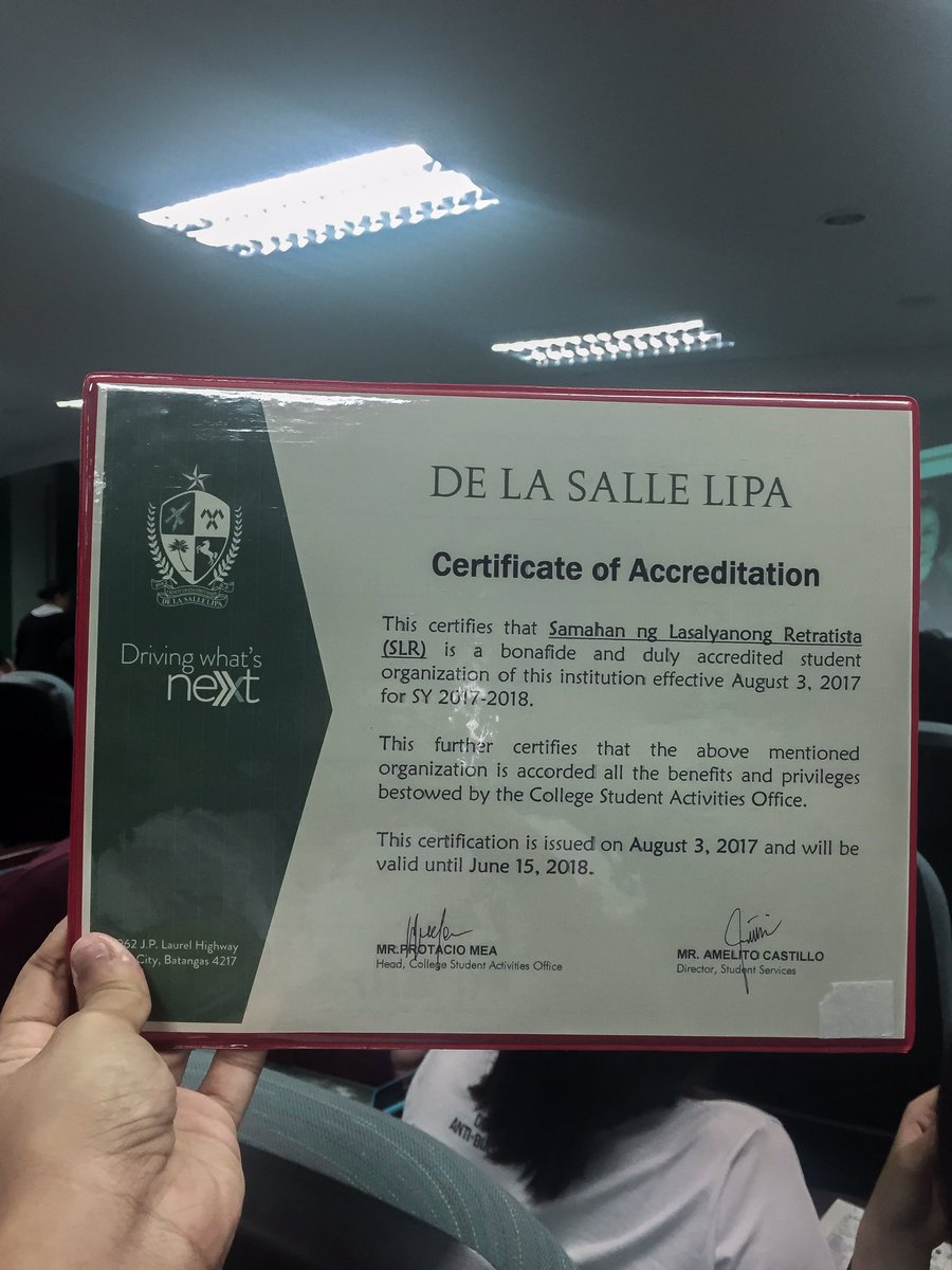 TheRealArenCLP's tweet photo. FULLY ACCREDITED! @dlsl_SLR ❤️🙌🏻 #DLSLSLR #DLSLCSO https://t.co/qCuBAjZIXl