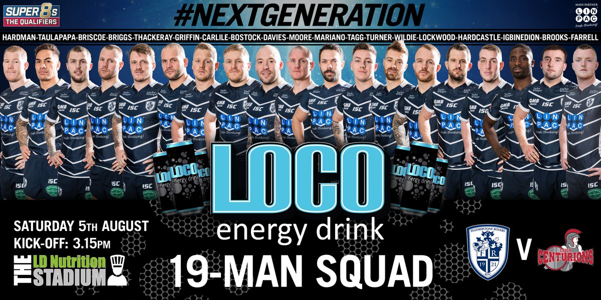 👥 THE LOCO Energy 19-Man Squad - Connor Farrell could debut when we take on @LeighCenturions!

➡️ FULL details here: featherstonerovers.co.uk/news/new-boy-f…