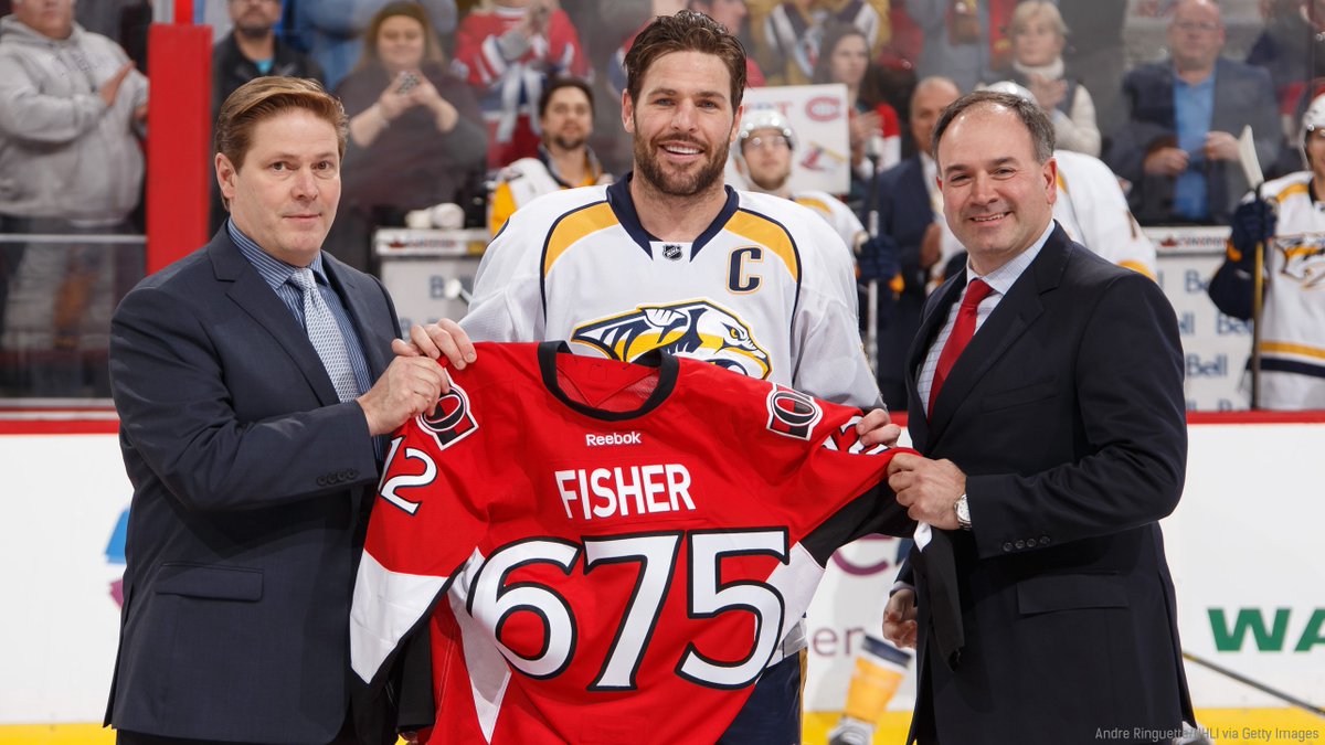 He played 675 games in a #Sens uniform with pride and class.

Congrats to Mike Fisher on a truly great career.