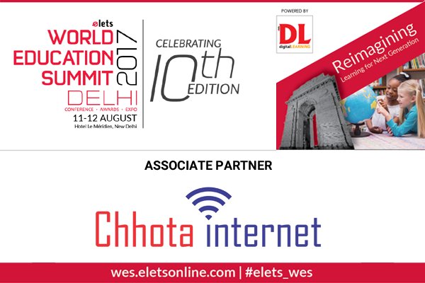 dl_magazine's tweet photo. Chhota Internet joins 10th World Education Summit 2017, Delhi as Associate Partner #elets_wes
For Queries: https://t.co/en3HNhHR66 https://t.co/1iLIZFAKJu