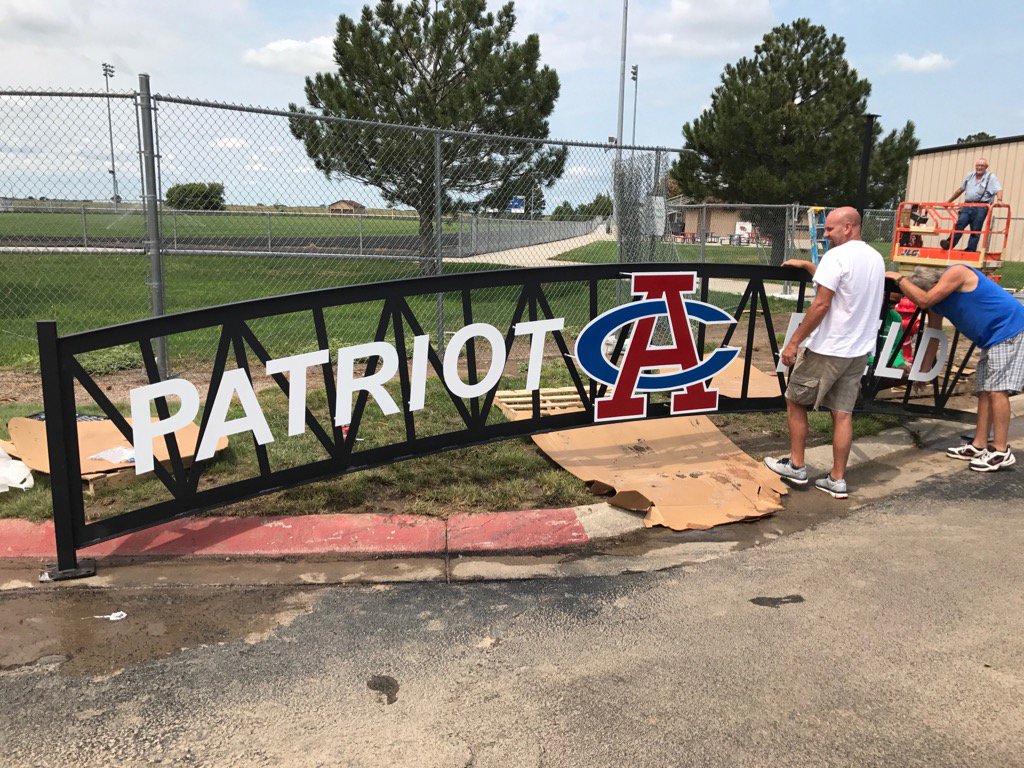 New entrance coming along at Patriot Field!  Another great project provided by the AC Booster Club!