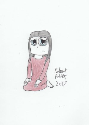 hell_literally's tweet photo. The grudge girl from The Ring except she cry's a lot and gives people puppydog eyes instead of evil and ugly face. #guitarrob #robertpoller https://t.co/GRssQNplz2