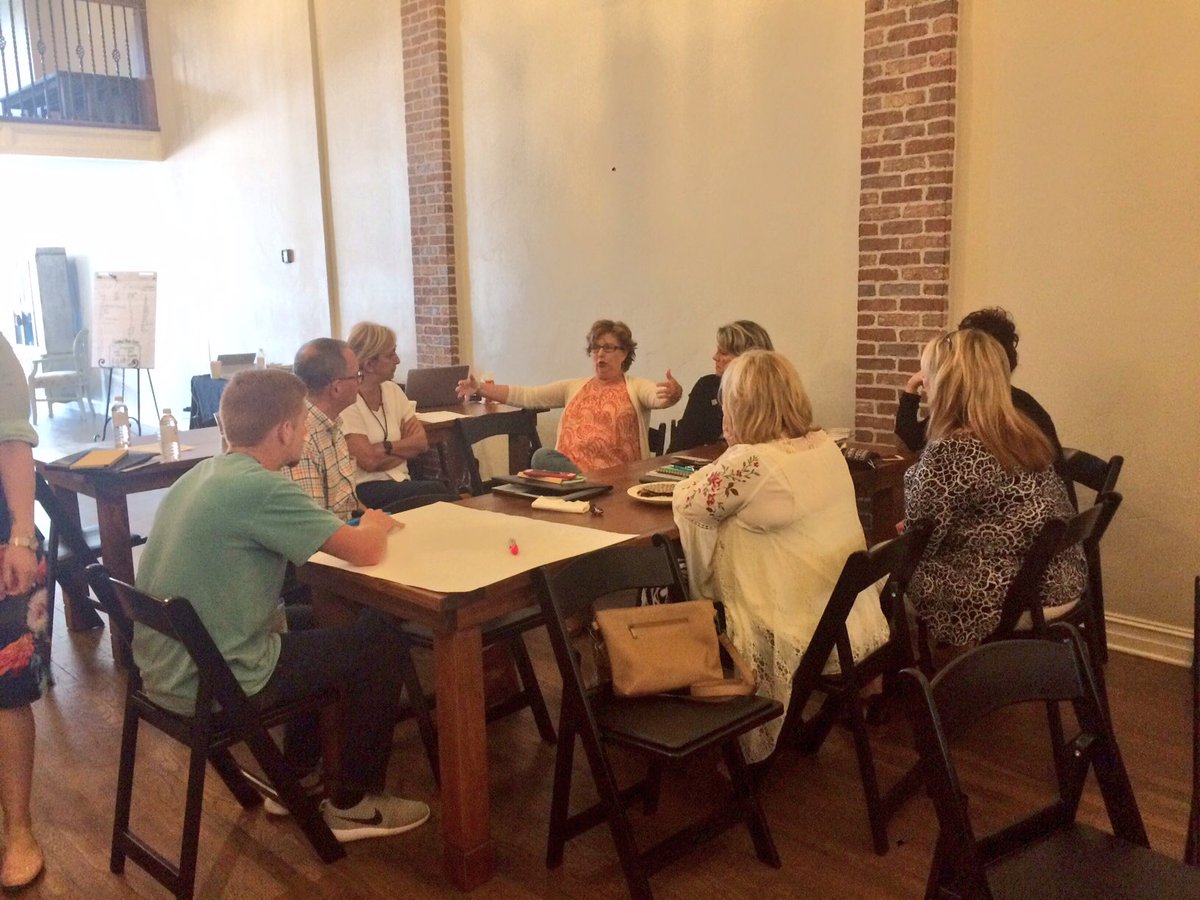 NatlMainStreet's tweet photo. Group discussion: How do we integrate #placemaking into our work & the Main Street Approach? #CultivatingPlace https://t.co/EVnhfP0NYm