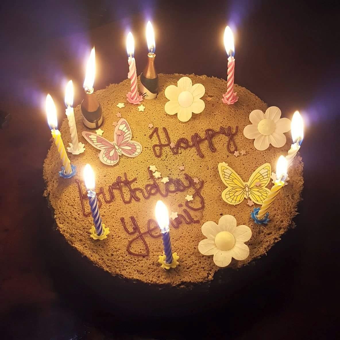 ShopSuperpeach's tweet photo. Not the best decorated cake but my first successful #pandan cake for @r3mivan 🎂! #HappyBirthday https://t.co/CWcvdPzxb7