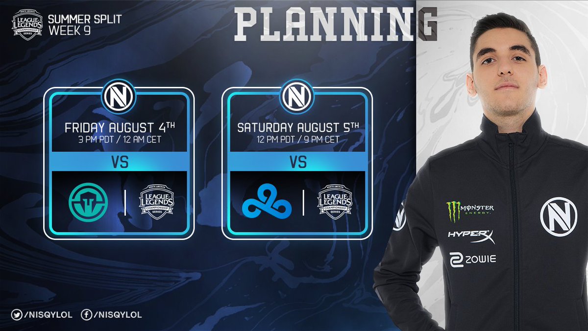 Nisqy's tweet image. Playoffs spot is secured but we're trying to improve as much as possible ! Playing @Immortals &amp;amp; @Cloud9 this week ! Gotta do my best! 😁