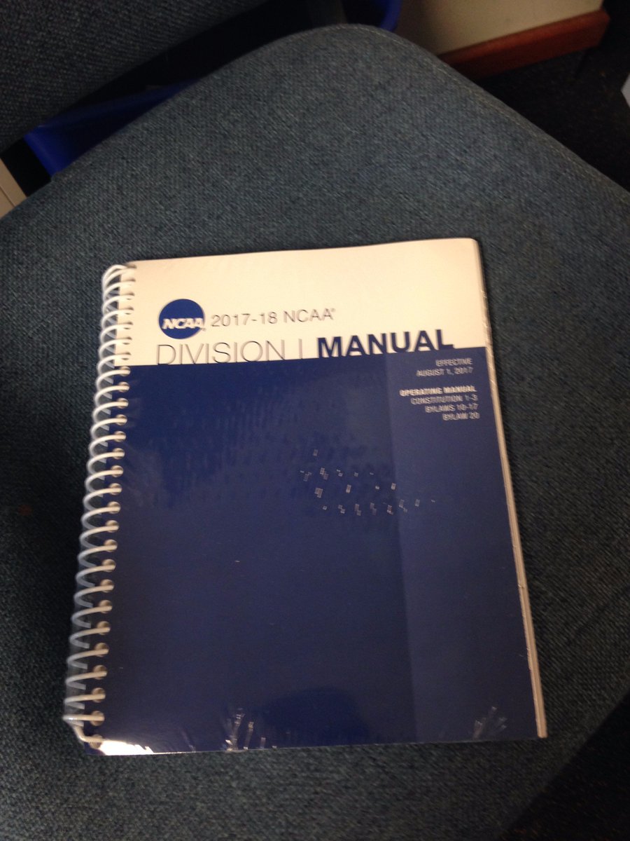 IlliniComply's tweet photo. Good news...we got our new NCAA manuals today. Bad news...the new SA Time Management Plan legislation is in there 😬 #ComplianceProblems https://t.co/bZBl3Q9dWr