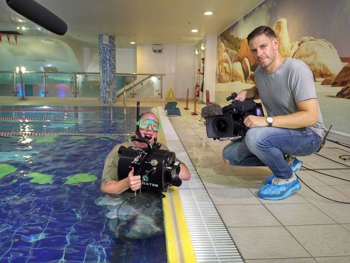 2 camera (1 underwater) live today backhauled on <a href="/LiveU/">LiveU</a> via Ka Sat &amp; a dribble of 4G.  Satcomms too. With <a href="/audiooxide/">Steve Hoy</a> &amp;  <a href="/tweet_petew/">Peter</a>