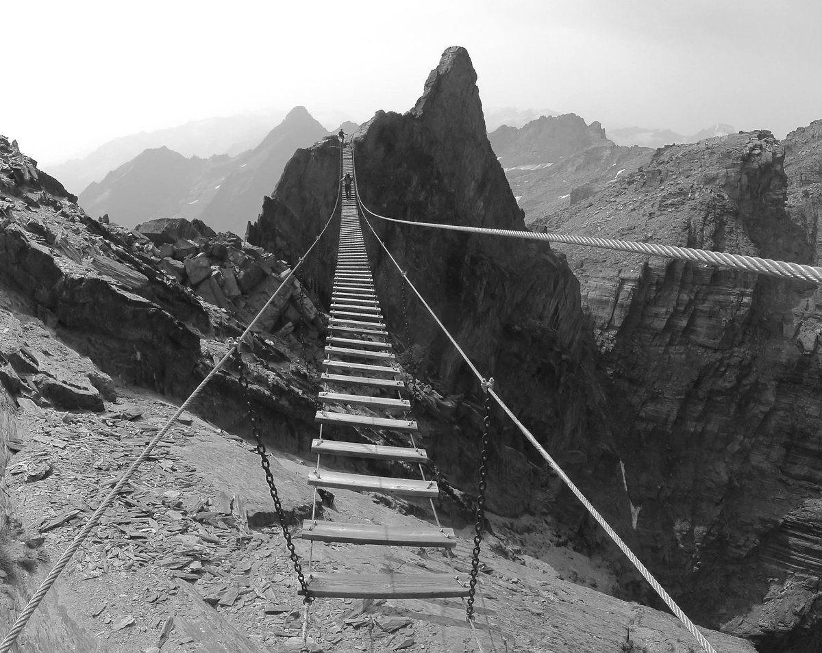 PurePowder's tweet photo. Would you dare? @cmh_heli #PurePowder #HeliHiking #ViaFerrata https://t.co/OwnFwZZJGJ
