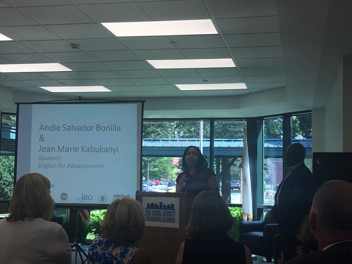 freckleyi's tweet photo. Andie from Dom Rep- EFA is first great step toward my dream job #LynnEFA @JVSBoston @SocialFinanceUS #PFSatWork https://t.co/t4dXJLRpiM